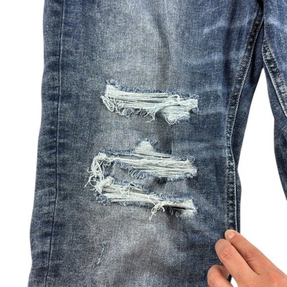 Maurices Jeans High Rise Boyfriend Distressed Button Fly Women's Size 14 - Picture 14 of 14